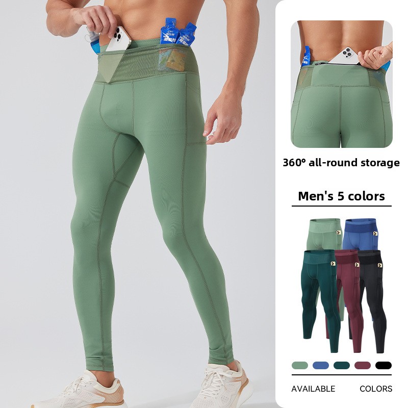 Men High Elastic Running Compr - đánh giá và giá Compression Long Pant